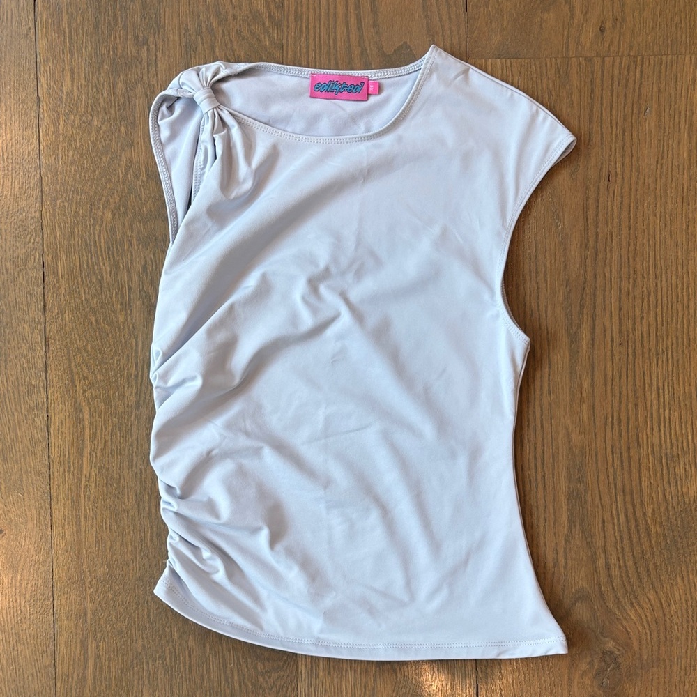 Edikted Light Blue Asymmetrical Top